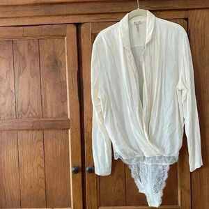 Free People Off White Bodysuit size XS